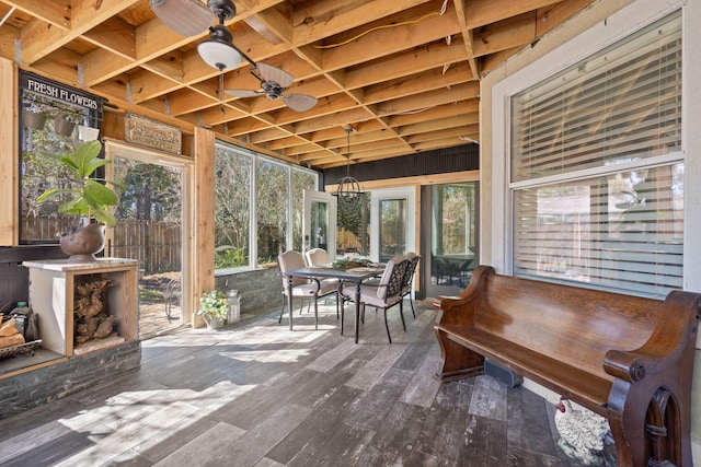 view of sunroom