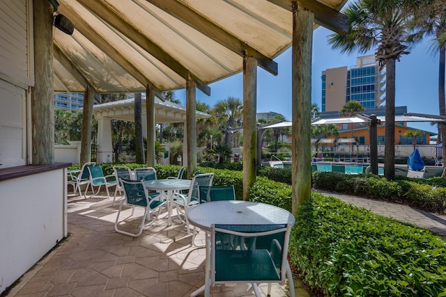 view of patio / terrace featuring outdoor dining space