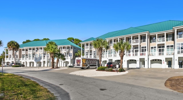 view of building exterior featuring a garage