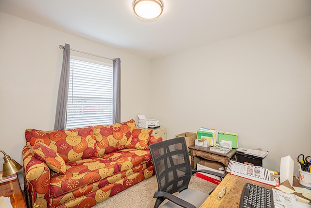 view of carpeted office