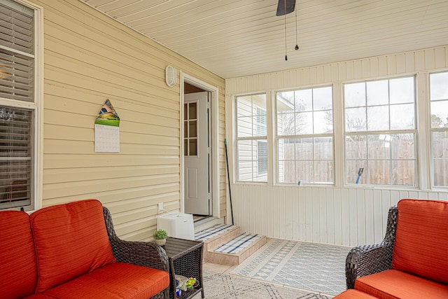 view of sunroom / solarium