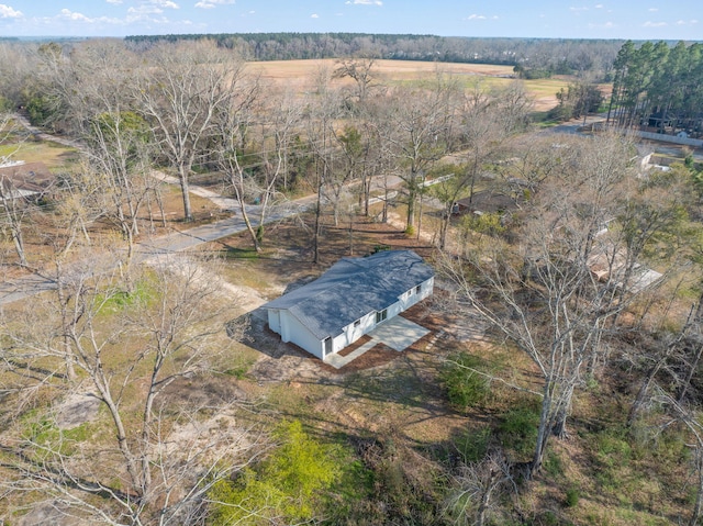 bird's eye view featuring a rural view