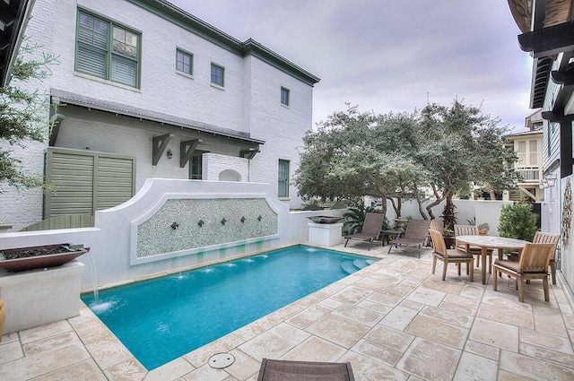 95 Rosemary Ave, Rosemary Beach, FL 32461 - view of pool with outdoor dining space, a patio, a fenced backyard, and a fenced in pool