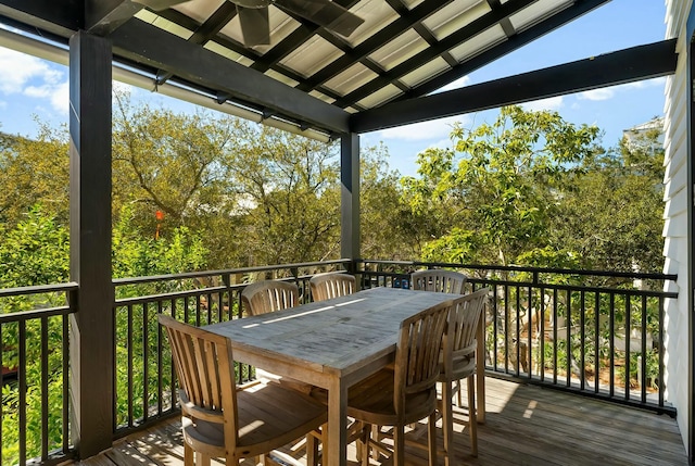 95 Rosemary Ave, Rosemary Beach, FL 32461 - wooden deck with outdoor dining area