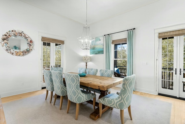 95 Rosemary Ave, Rosemary Beach, FL 32461 - dining space with plenty of natural light, french doors, and light wood-type flooring