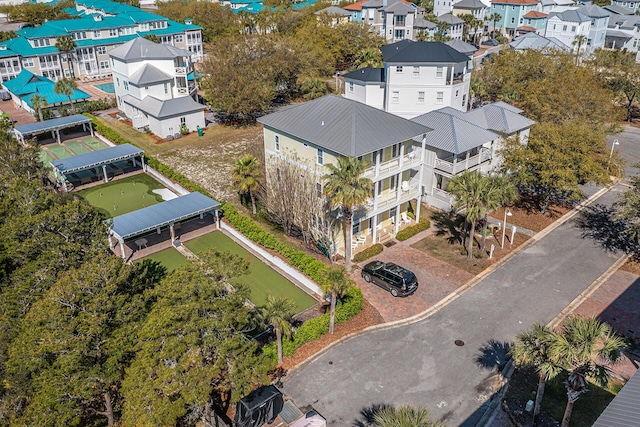 drone / aerial view with a residential view