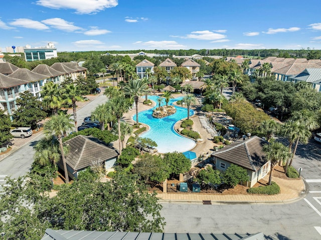 drone / aerial view featuring a residential view