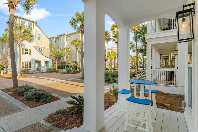 exterior space with a residential view