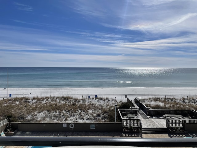 property view of water with a view of the beach