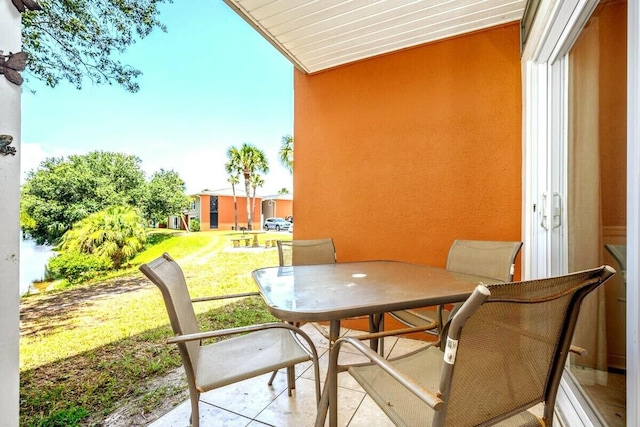 view of patio with outdoor dining area