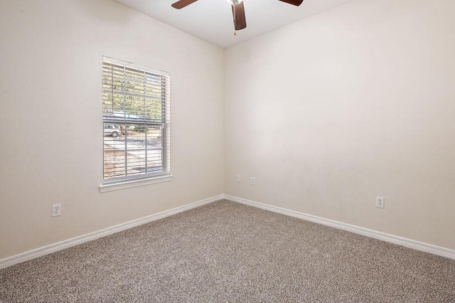 132 Lonnie Jack Dr, Crestview, FL 32536 - empty room with carpet flooring, ceiling fan, and baseboards