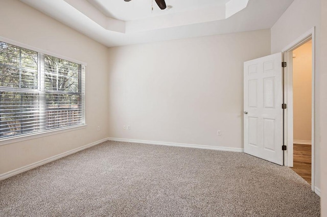 132 Lonnie Jack Dr, Crestview, FL 32536 - empty room with baseboards, carpet, and a tray ceiling