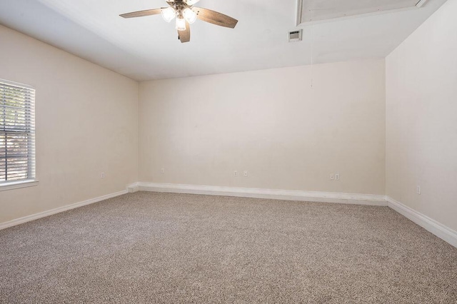 132 Lonnie Jack Dr, Crestview, FL 32536 - empty room featuring baseboards, visible vents, light carpet, and attic access