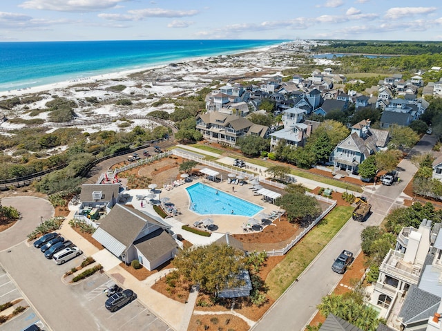254 E Yacht Pond Ln, Watersound, FL 32461 - birds eye view of property with a water view and a beach view