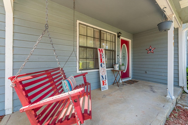 view of patio / terrace featuring covered porch