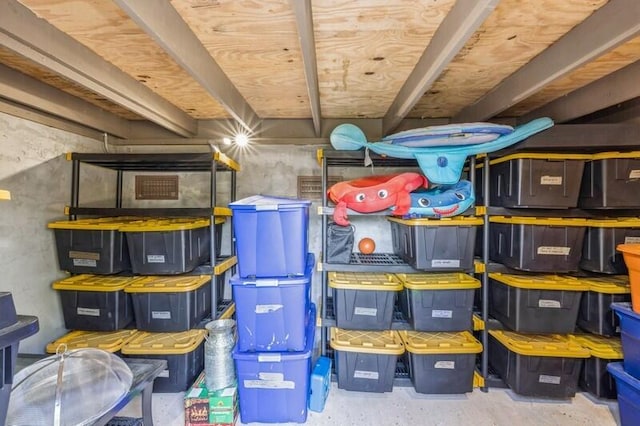 view of storage room