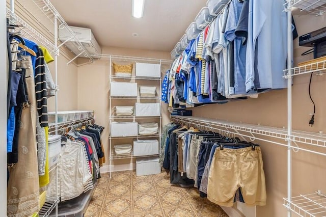 view of walk in closet