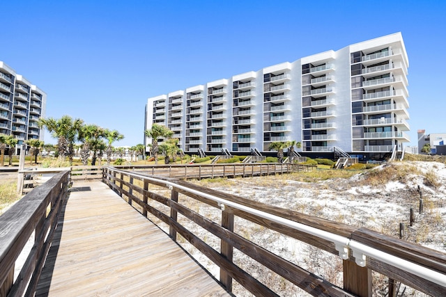 view of dock area