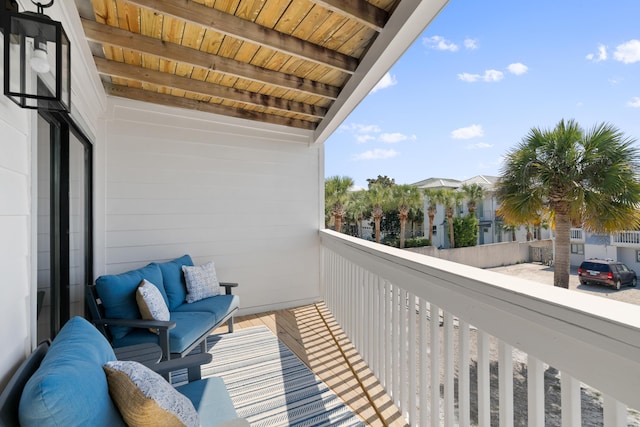 balcony featuring outdoor lounge area