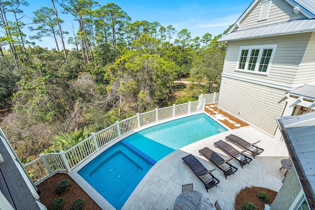 11 Dandelion Dr, Santa Rosa Beach, FL 32459 - view of swimming pool with a pool with connected hot tub and a patio area