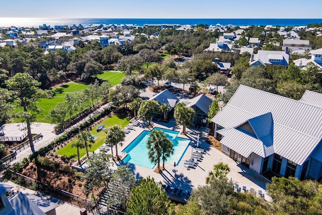 11 Dandelion Dr, Santa Rosa Beach, FL 32459 - aerial view of a pool area and a large body of water