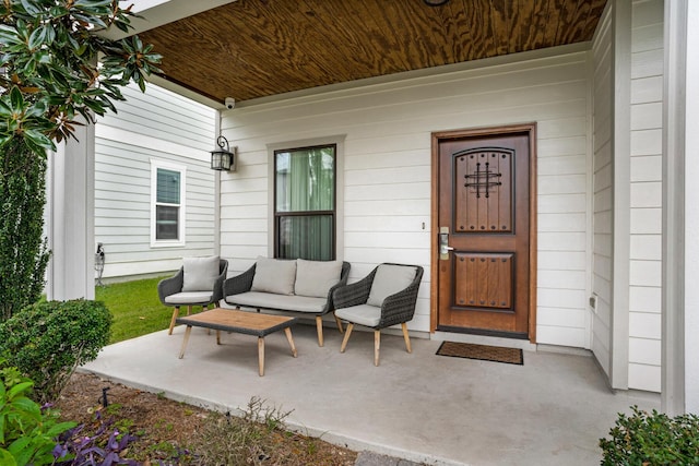 entrance to property with covered porch