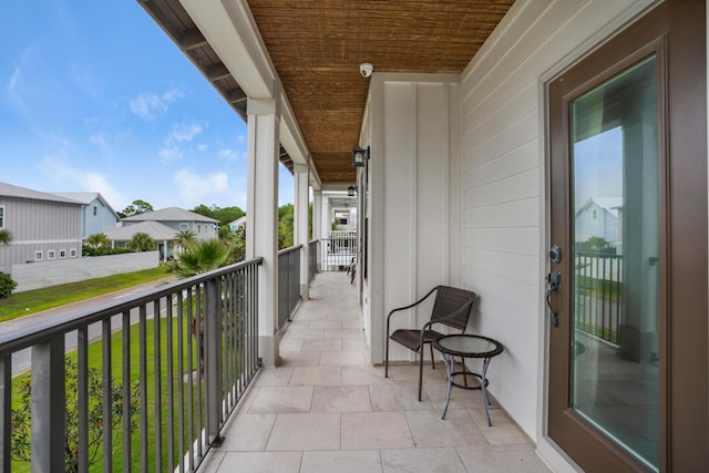 balcony with a residential view