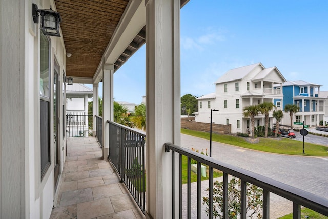 balcony with a residential view