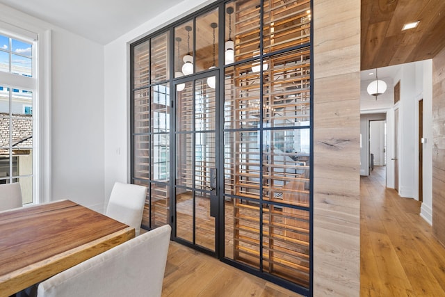 interior space featuring wood finished floors