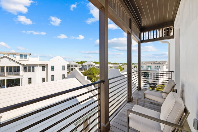 balcony with a residential view