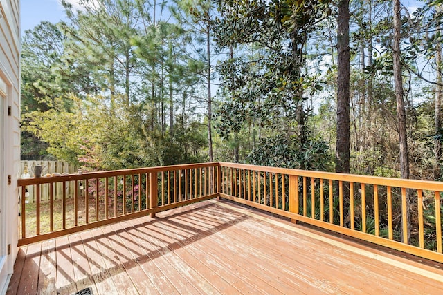 view of wooden deck