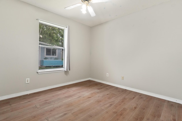1634 N Campbell Dr, Fort Walton Beach, FL 32547 - unfurnished room with light wood-style floors, baseboards, and a ceiling fan