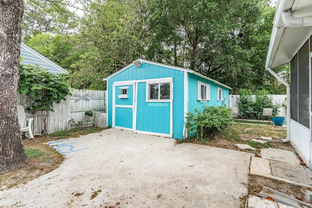 1634 N Campbell Dr, Fort Walton Beach, FL 32547 - view of shed featuring a fenced backyard