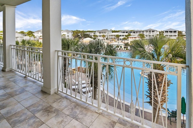 balcony with a residential view