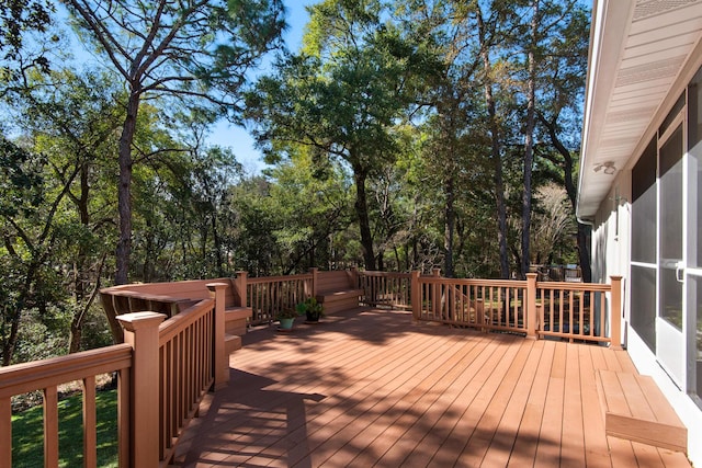 view of wooden deck