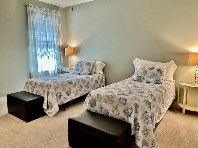 bedroom with carpet floors