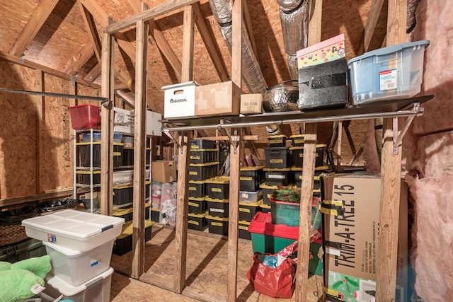 view of storage room