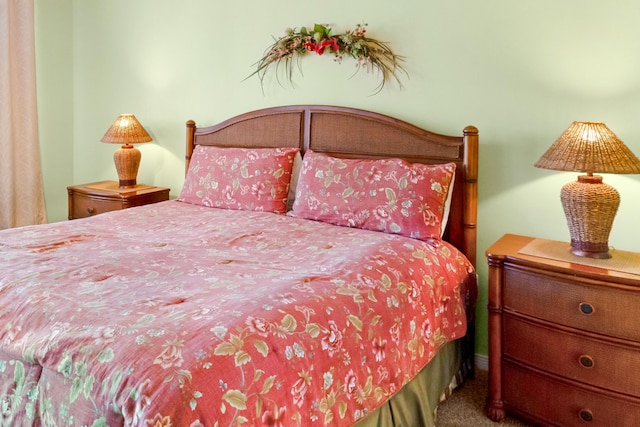 bedroom with carpet floors