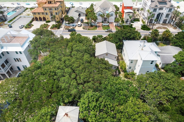 drone / aerial view with a residential view