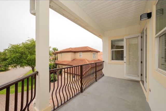 balcony featuring a sunroom