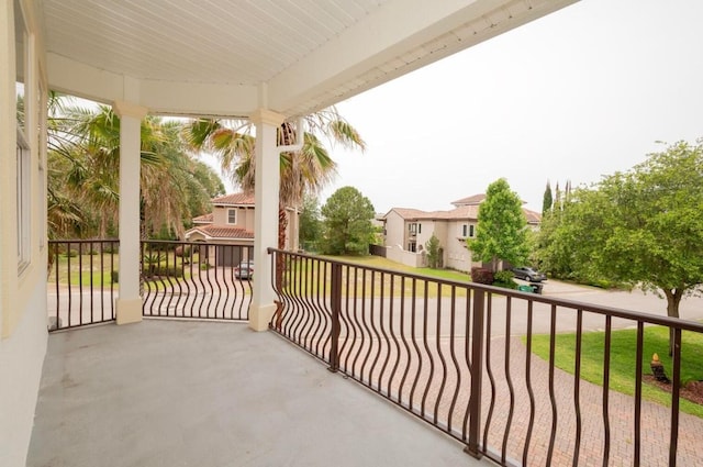 balcony featuring a residential view