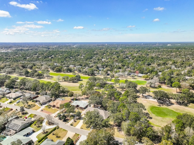 drone / aerial view featuring golf course view