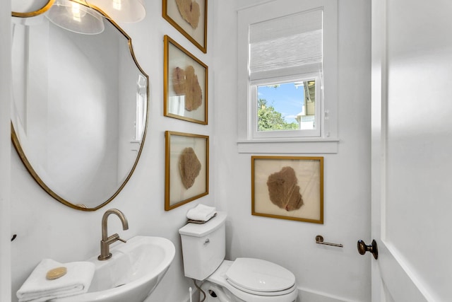 bathroom featuring toilet and a sink