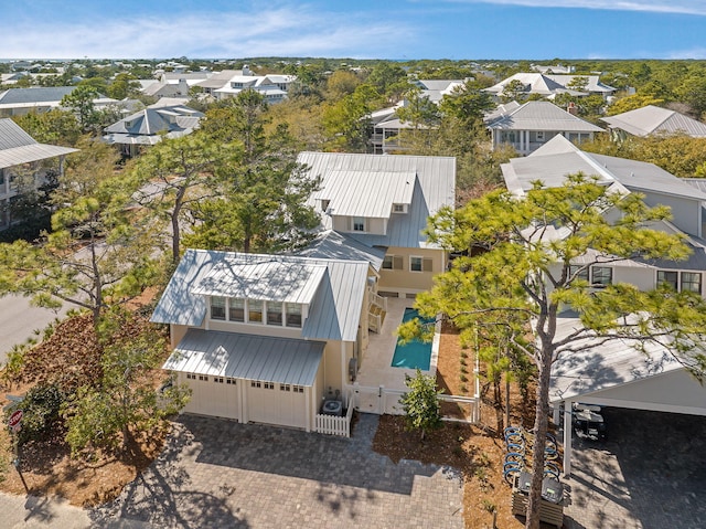 drone / aerial view featuring a residential view