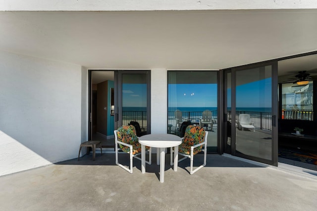 view of patio / terrace featuring a balcony