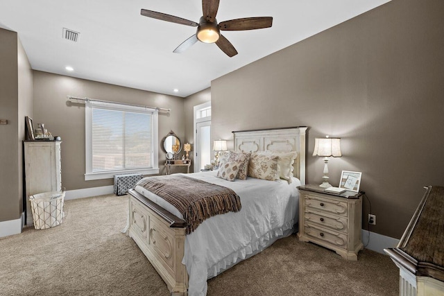 4077 N Indian Byu, Destin, FL 32541 - carpeted bedroom featuring ceiling fan