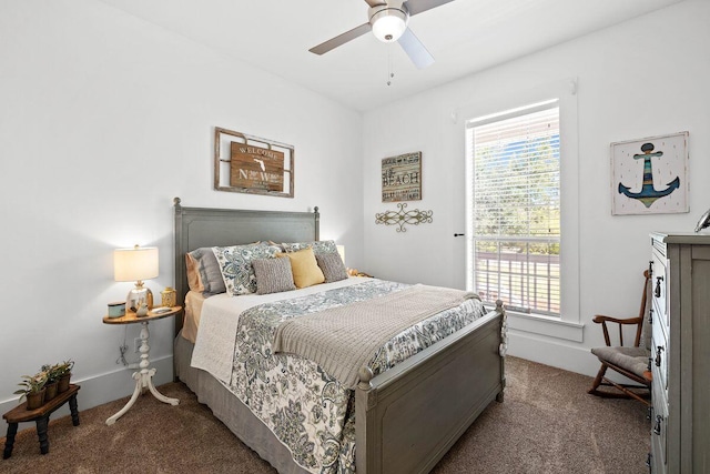 4077 N Indian Byu, Destin, FL 32541 - carpeted bedroom with ceiling fan