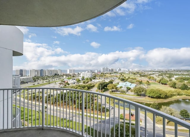 balcony with a city view