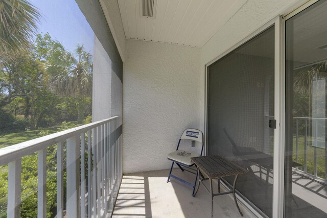 balcony featuring visible vents