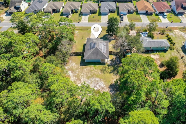 aerial view with a residential view